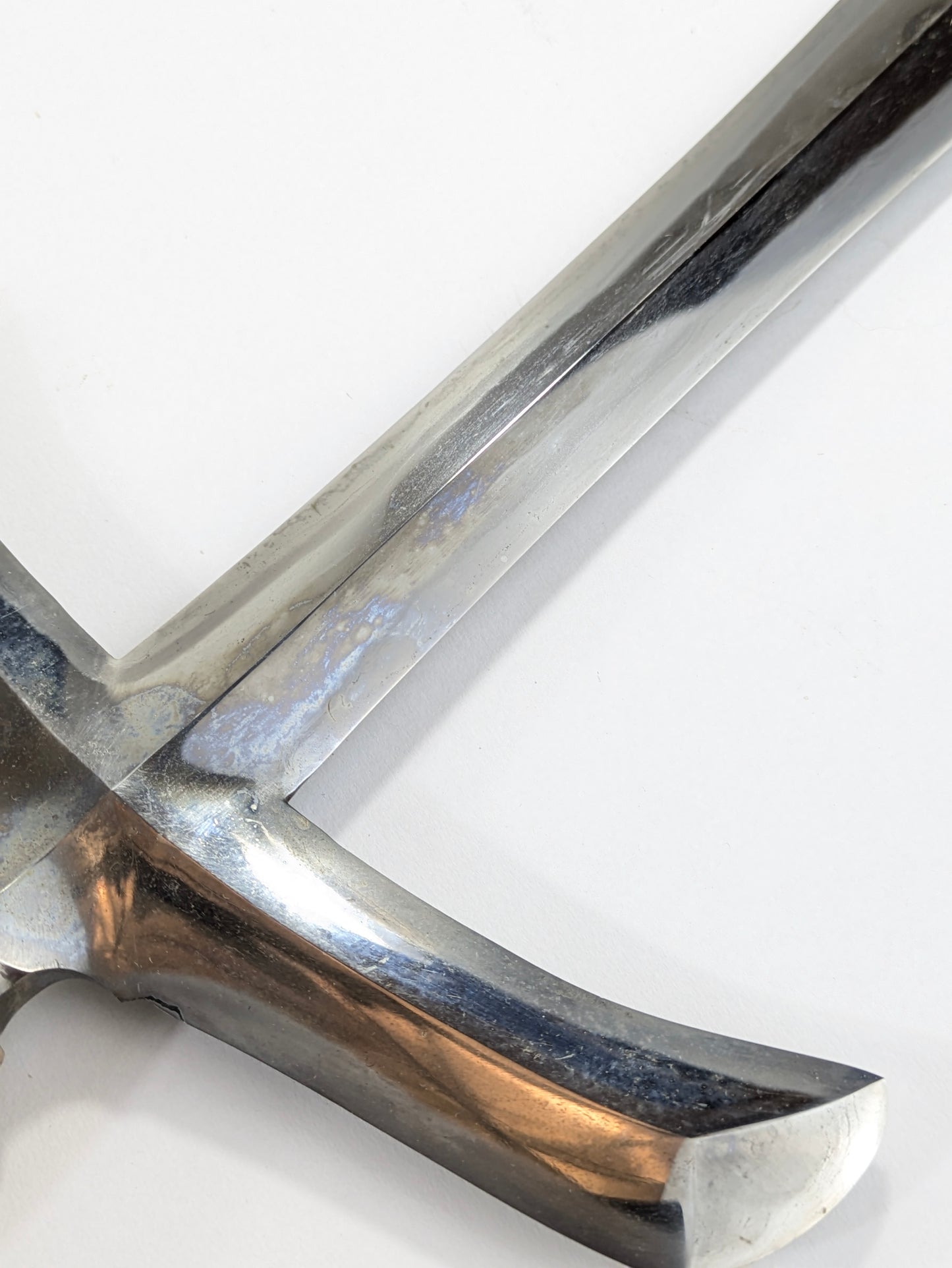 Japanese Antique Jumonji-Yari Cross Shaped Spear Head signed Heianjō Fujiwara Morikuni Edo c1670's