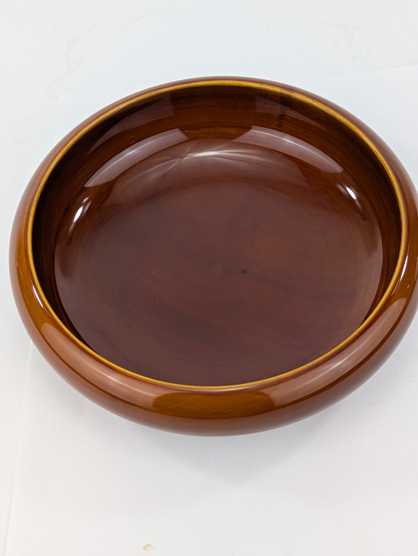 Vintage Japanese Hand Crafted Wood Hida Shunkei Round Wall Lacquer Bowl 9"