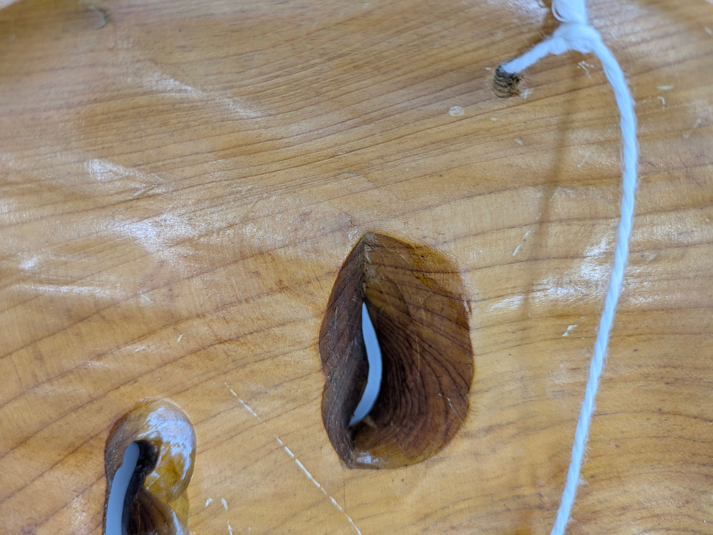 Vintage Japanese Okame Mask – Otafuku “Goddess of Laughter” – Folk & Kyōgen Theater Wood Handmade