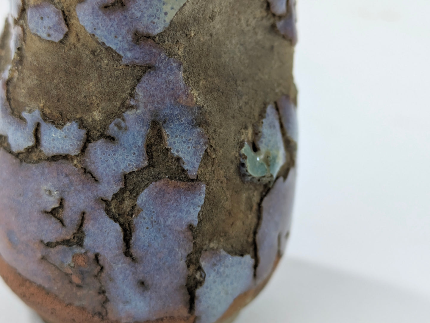 Antique Japanese Miniature Tsubo Wood-Fired Stoneware Jar 2.5"