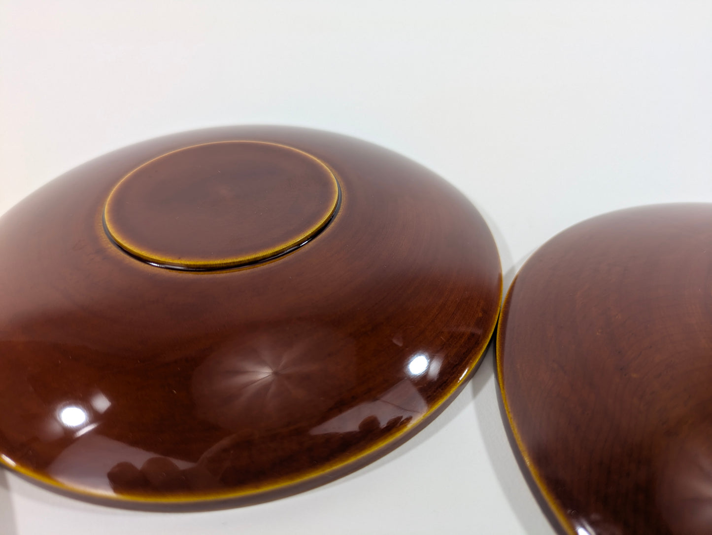 Vintage Japanese Lacquered Wood set of 5 Chataku Plates Tea Saucers Shunkei