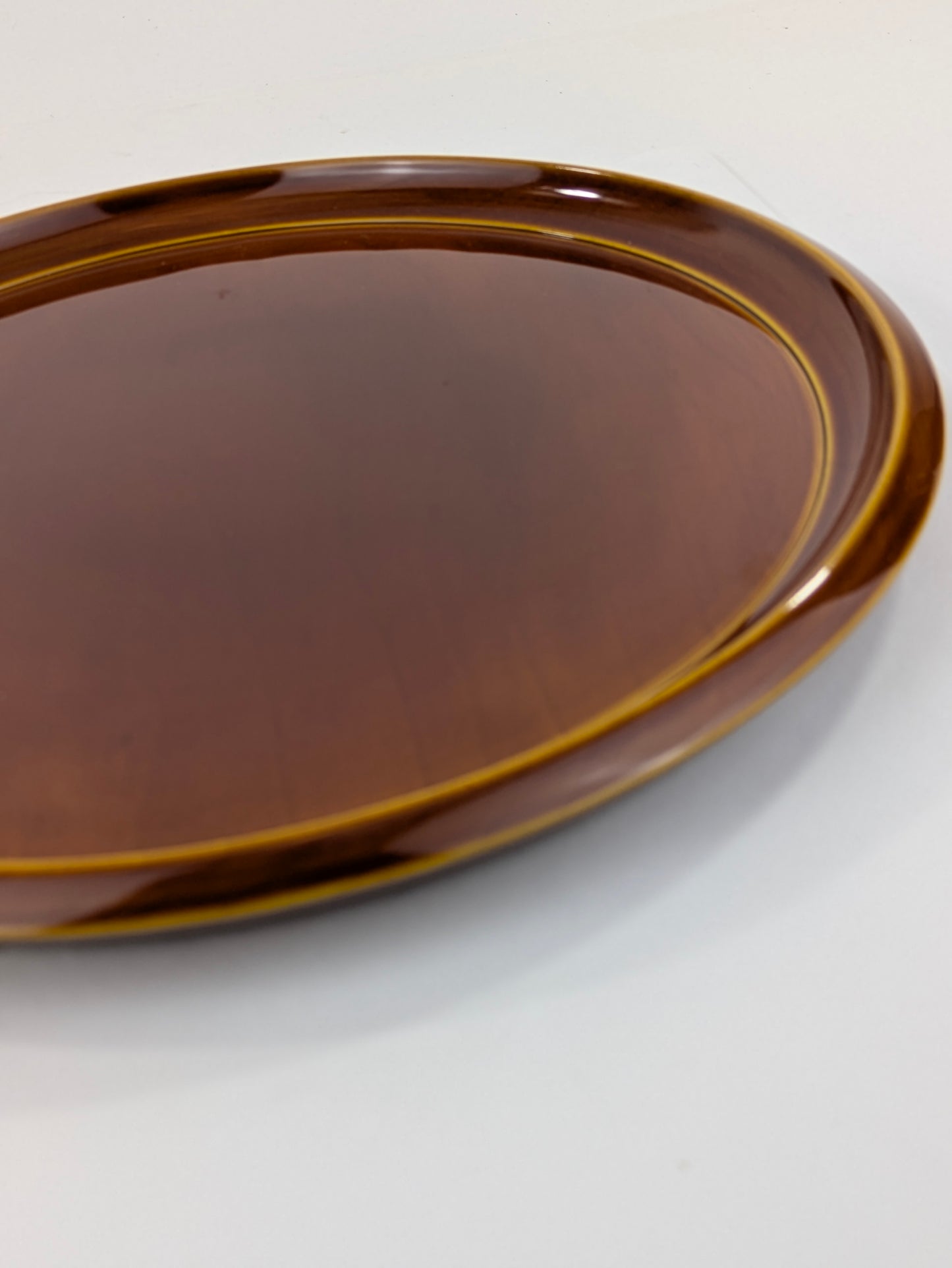 Vintage Japanese Hand Crafted Wood Hida Shunkei Lacquer Tray Obon Ozen 11"