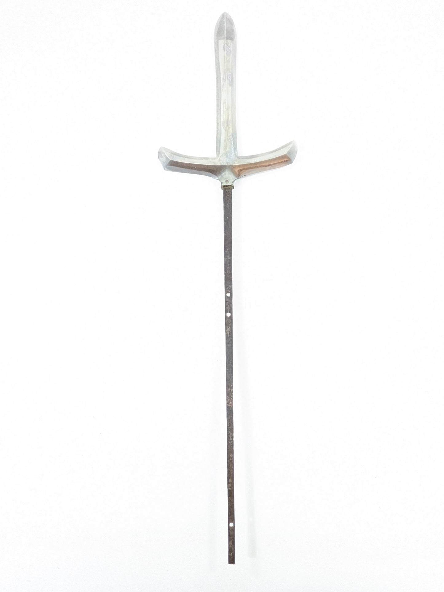Japanese Antique Jumonji-Yari Cross Shaped Spear Head signed Heianjō Fujiwara Morikuni Edo c1670's