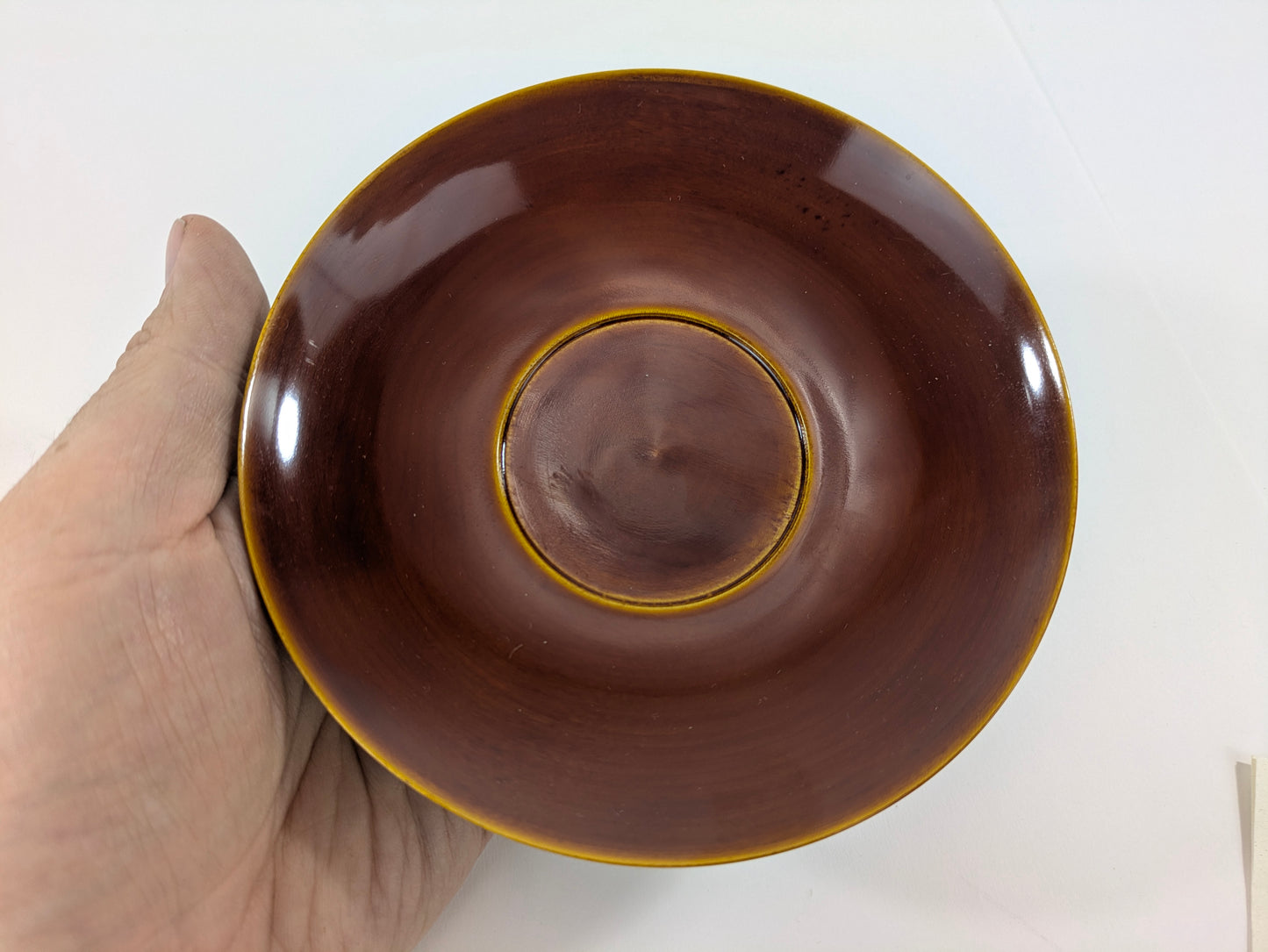 Vintage Japanese Lacquered Wood set of 5 Chataku Plates Tea Saucers Shunkei