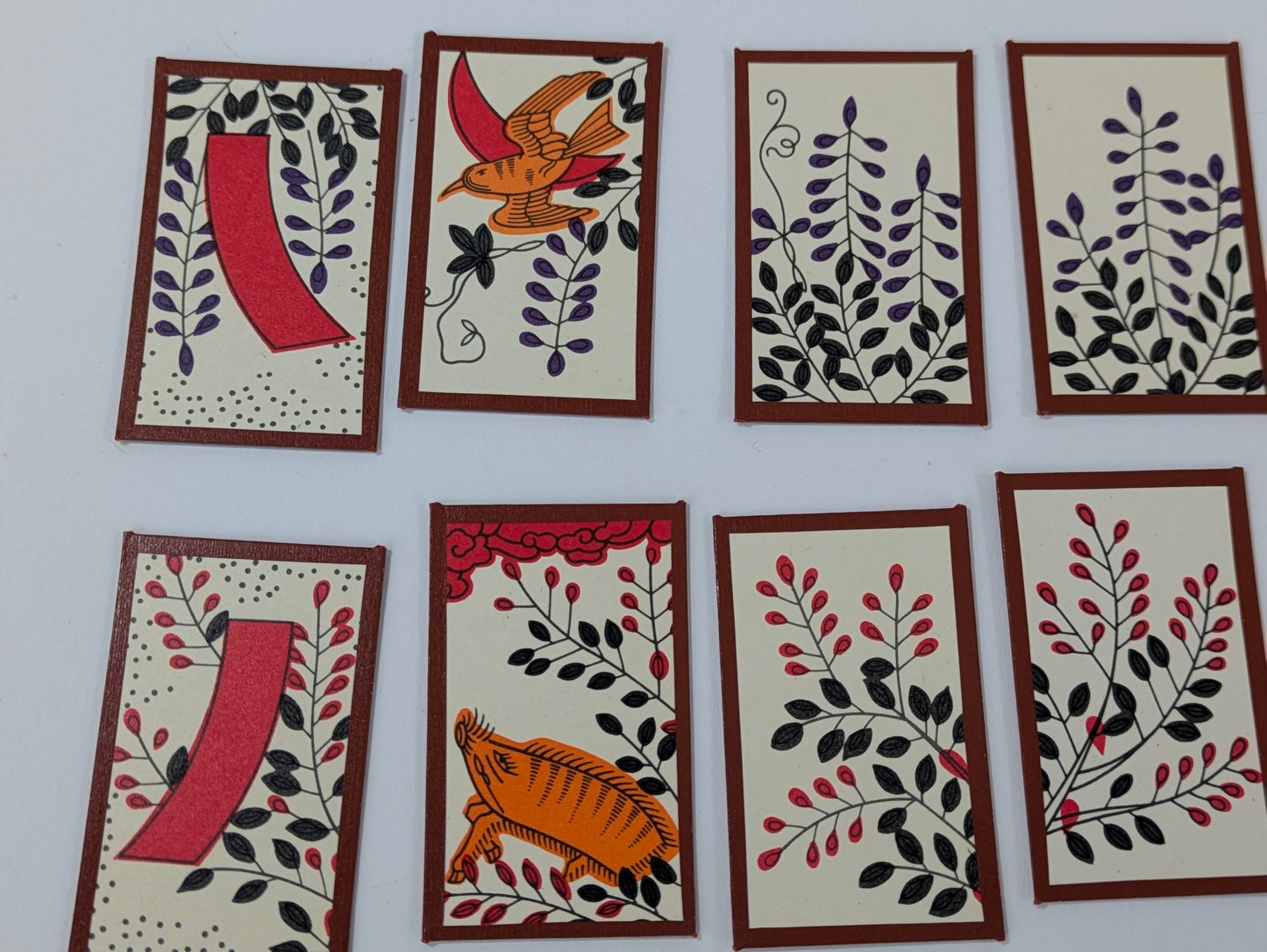Vintage Compleate Set of Hanafude Cards w/ Kiri Wood Box