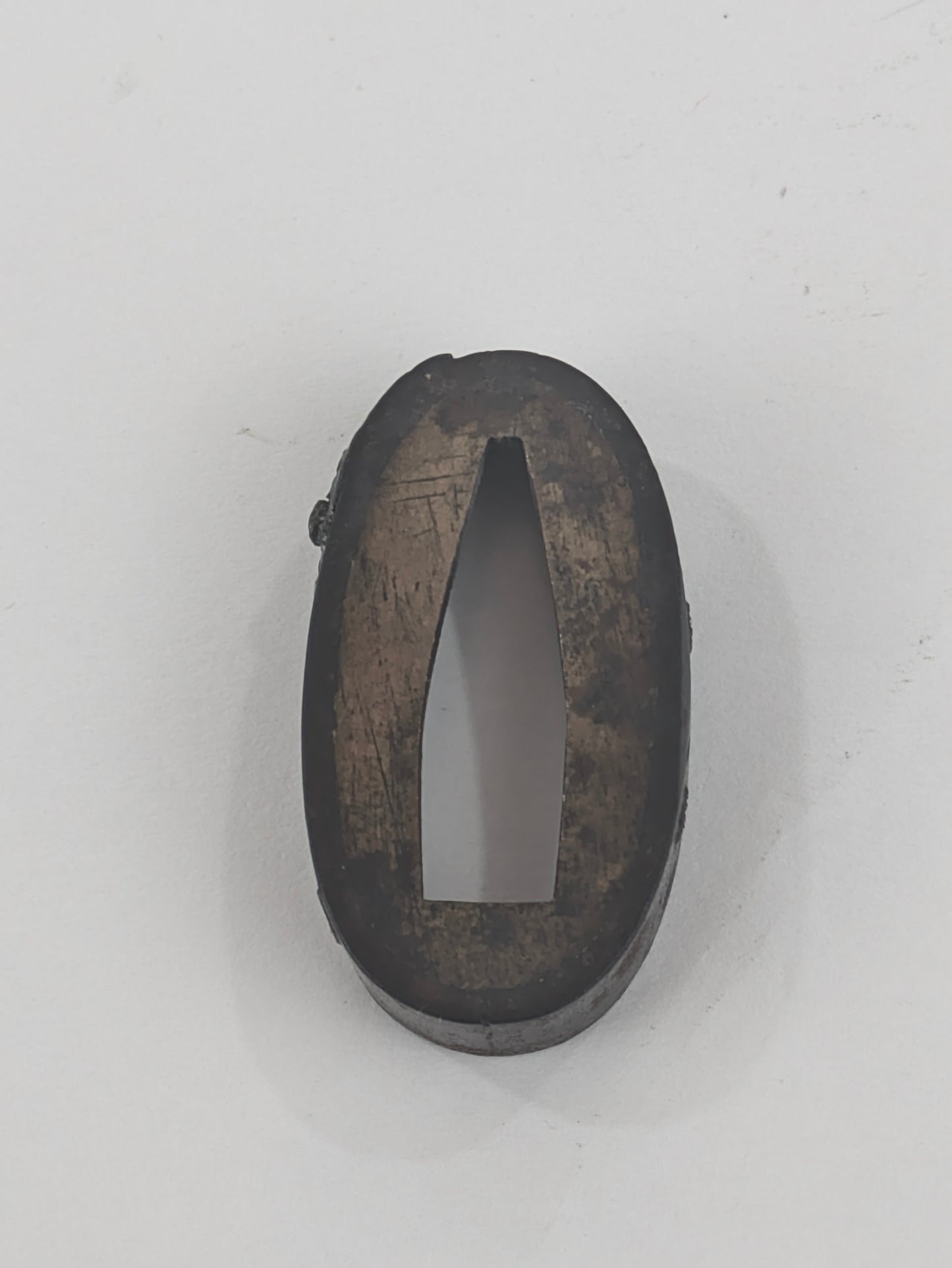 Antique Japanese Edo-Period Sword Katana Fuchi Samurai in Gold on Shakudō,