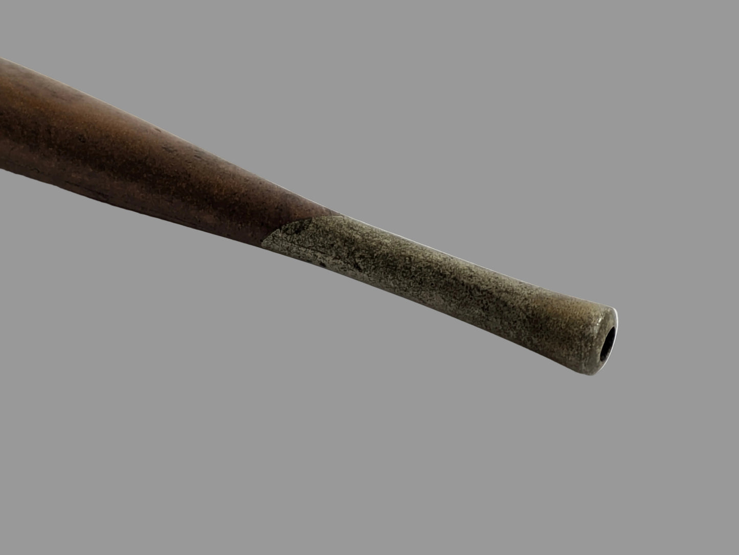 ANTIQUE MEIJI ERA (c1880) JAPANESE BRONZE/SILVER & BAMBOO KISERU Smoke Pipe 7"