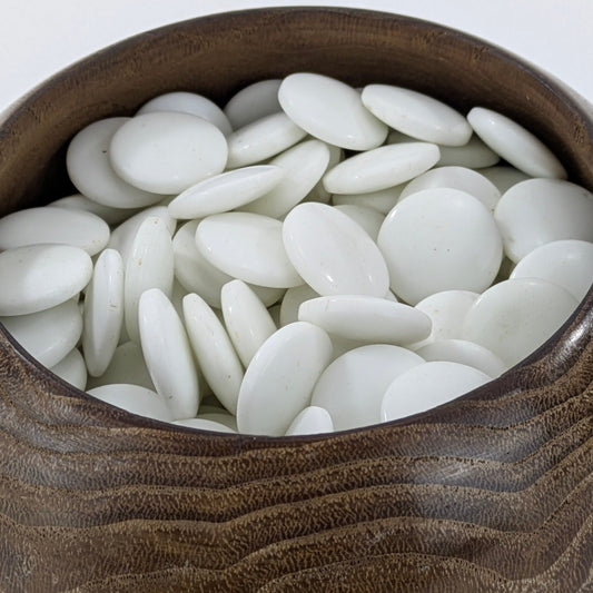 Vintage Go Stones Set of White Glass 182