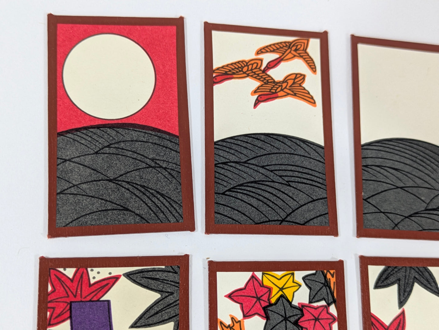 Vintage Compleate Set of Hanafude Cards w/ Kiri Wood Box
