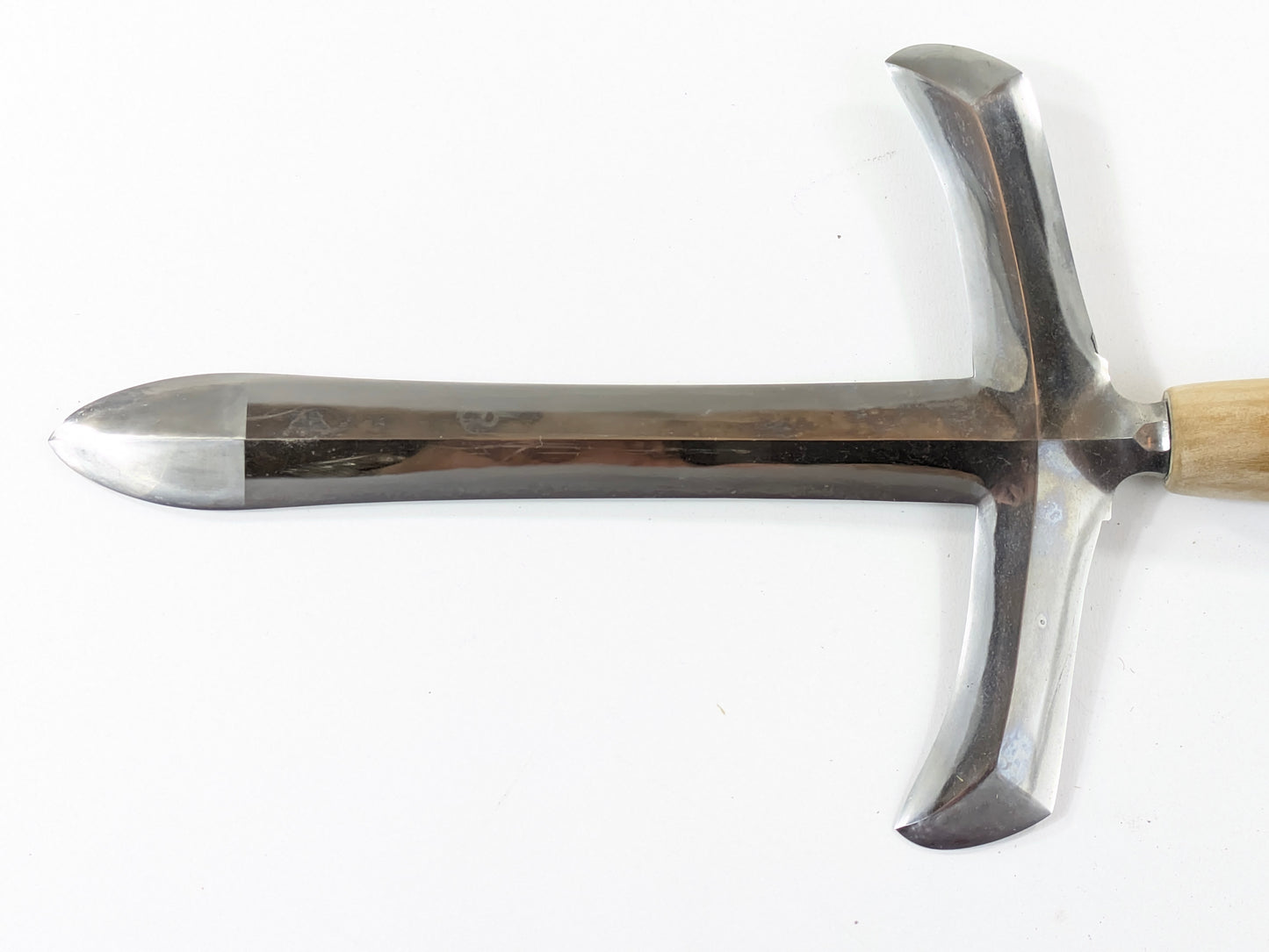Japanese Antique Jumonji-Yari Cross Shaped Spear Head signed Heianjō Fujiwara Morikuni Edo c1670's