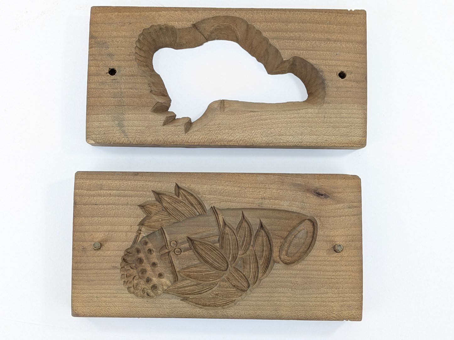 Antique Japanese Kashigata Mold Bamboo Root (Take-ne) w Leaves Dated Shōwa 10 (1935) – Fukushundō