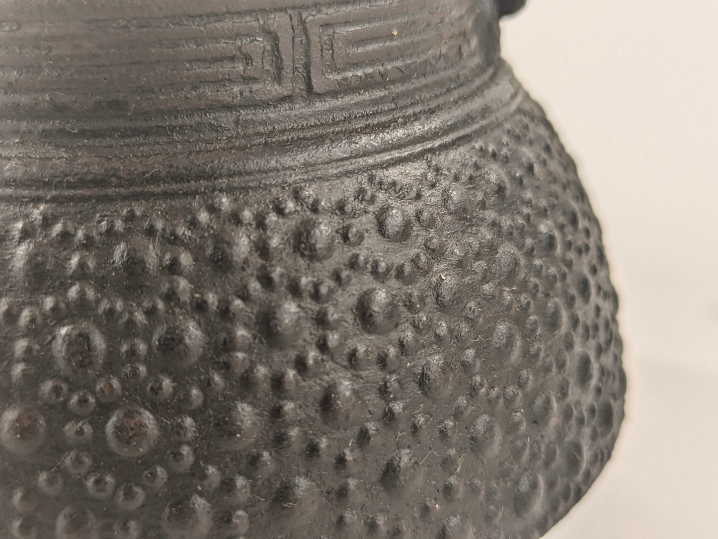 Vintage Japanese Mini Iron Tea Kettle Tetsubin Cast Iron Interior 3.5"