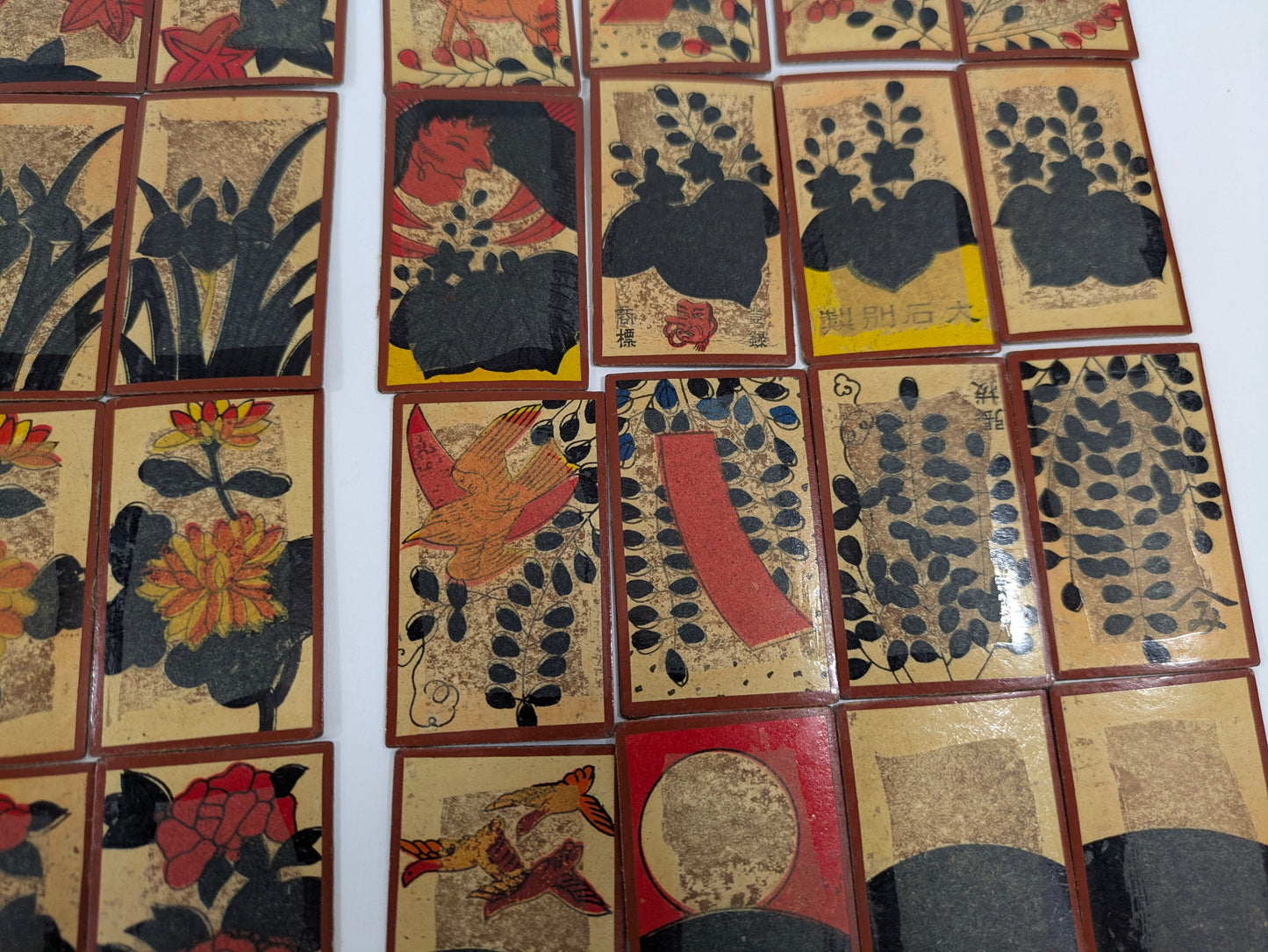 Vintage Compleate Set of Hanafude Cards w/ Kiri Wood Box