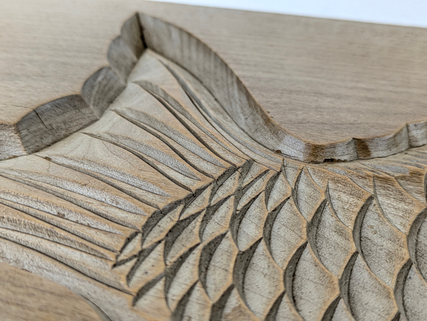 Antique Japanese Kashigata Confection Mold – Tai Fish Motif Large  – 19th C. Hand Carved Wood