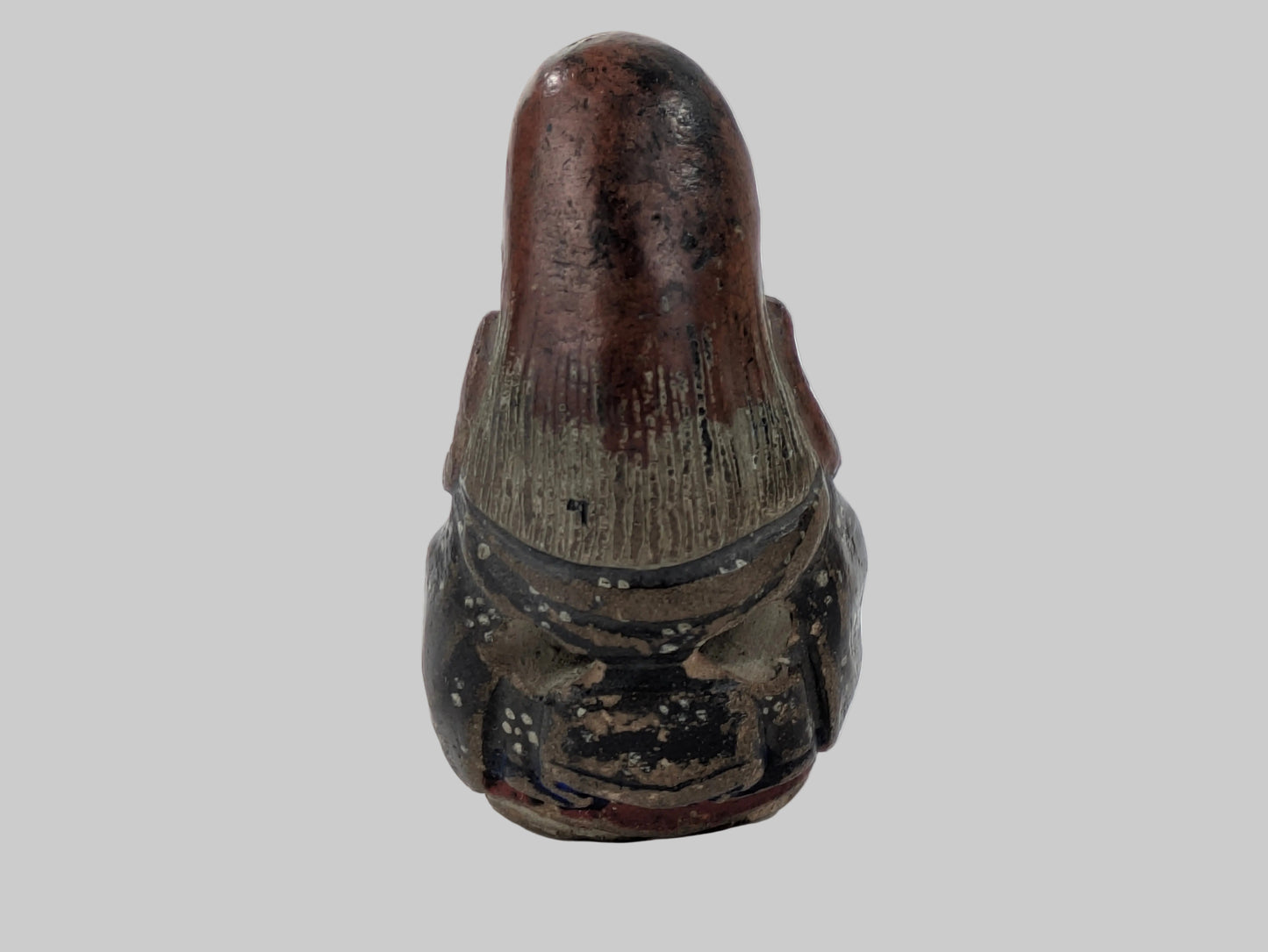 Antique Japanese Ceramic Netsuke Fukurokujin Lucky God 2"