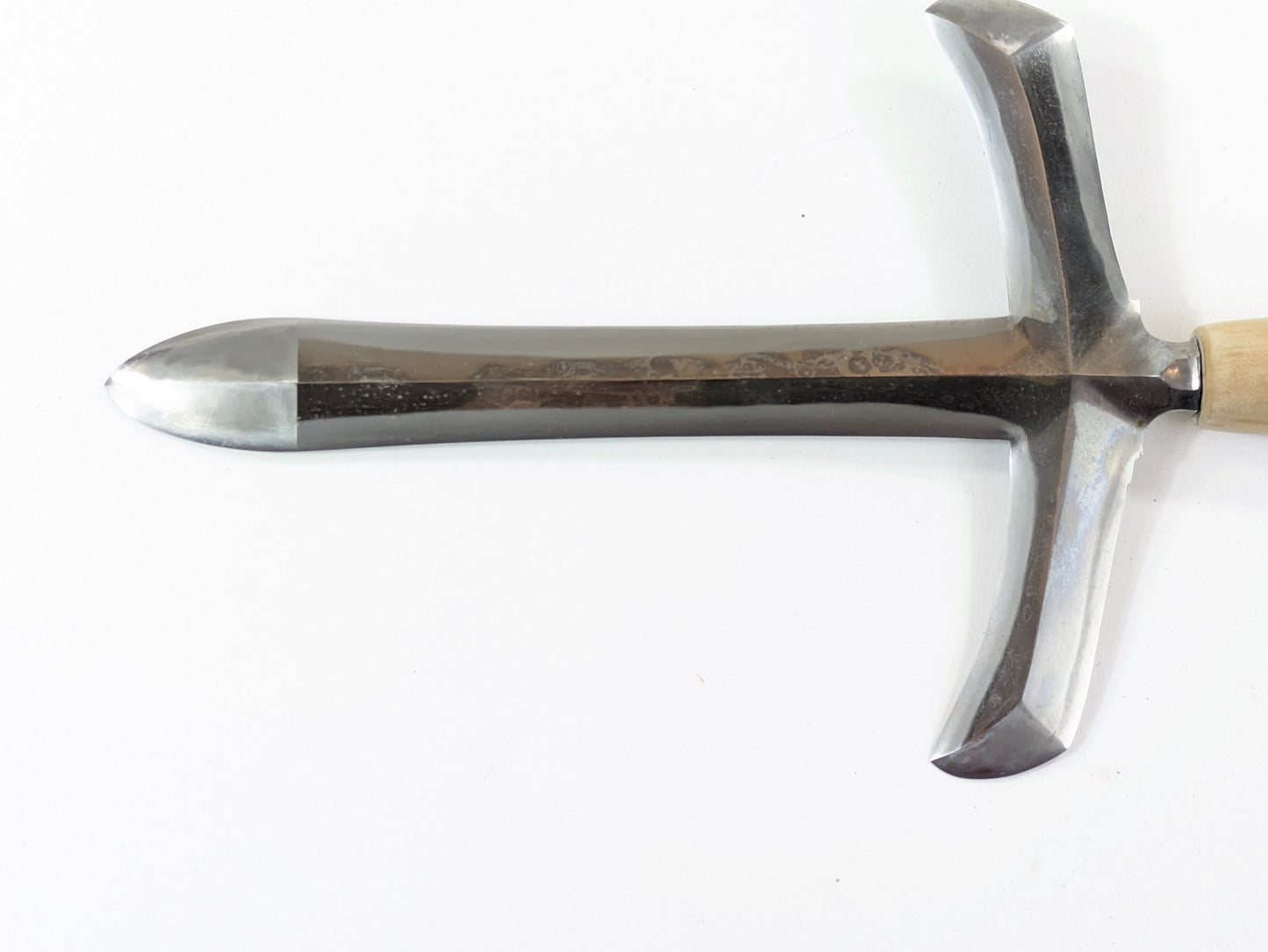 Japanese Antique Jumonji-Yari Cross Shaped Spear Head signed Heianjō Fujiwara Morikuni Edo c1670's