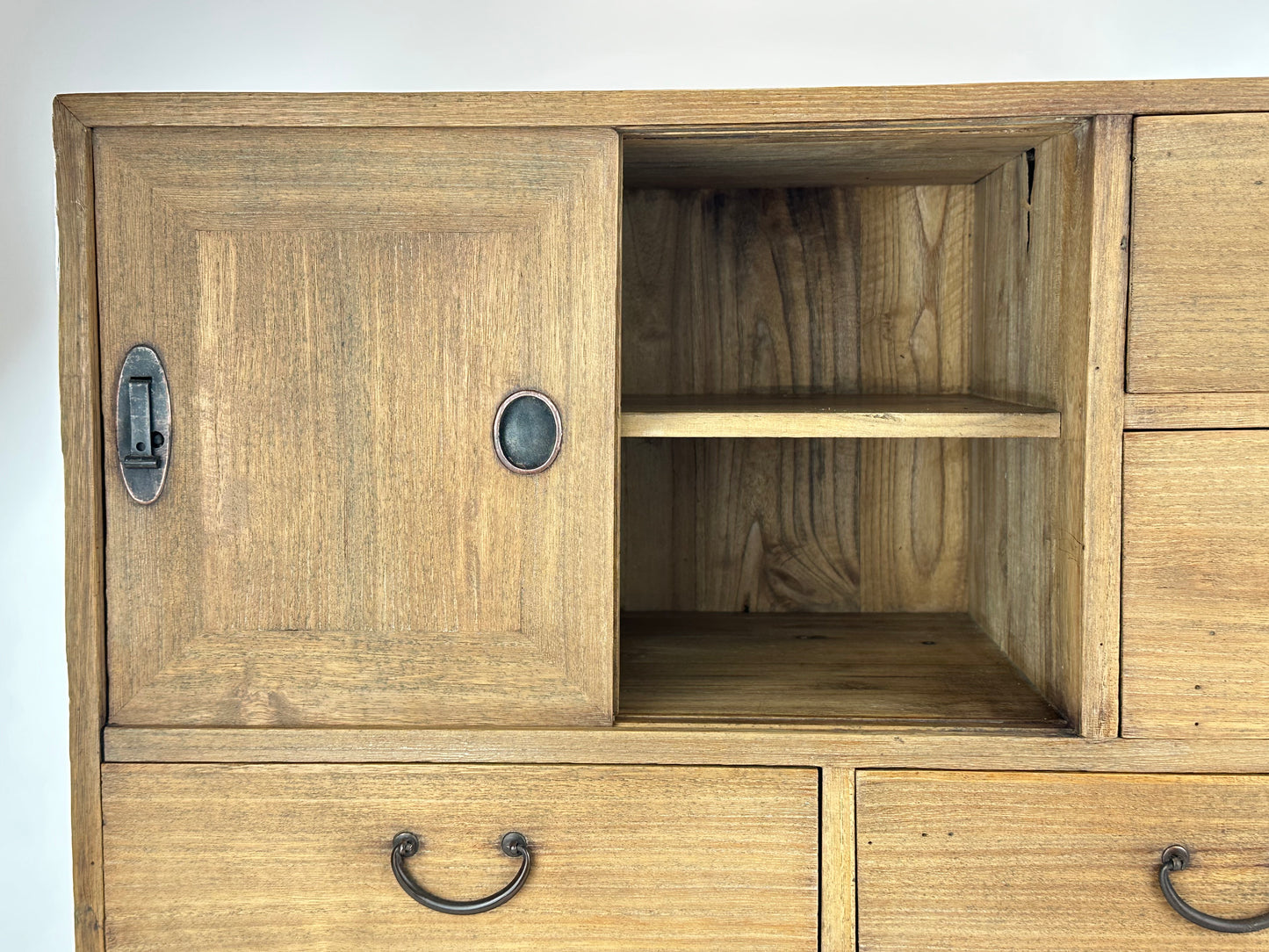 Antique Japanese Taisho Era 1920's Kiri Kodansu Personal Tansu 5 Drawer 23"W