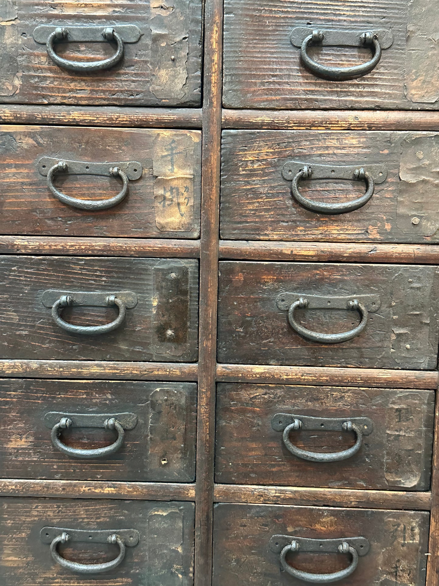 Rare Antique Japanese Kusuridansu Apothecary Tansu Edo Period c1820s 29"W