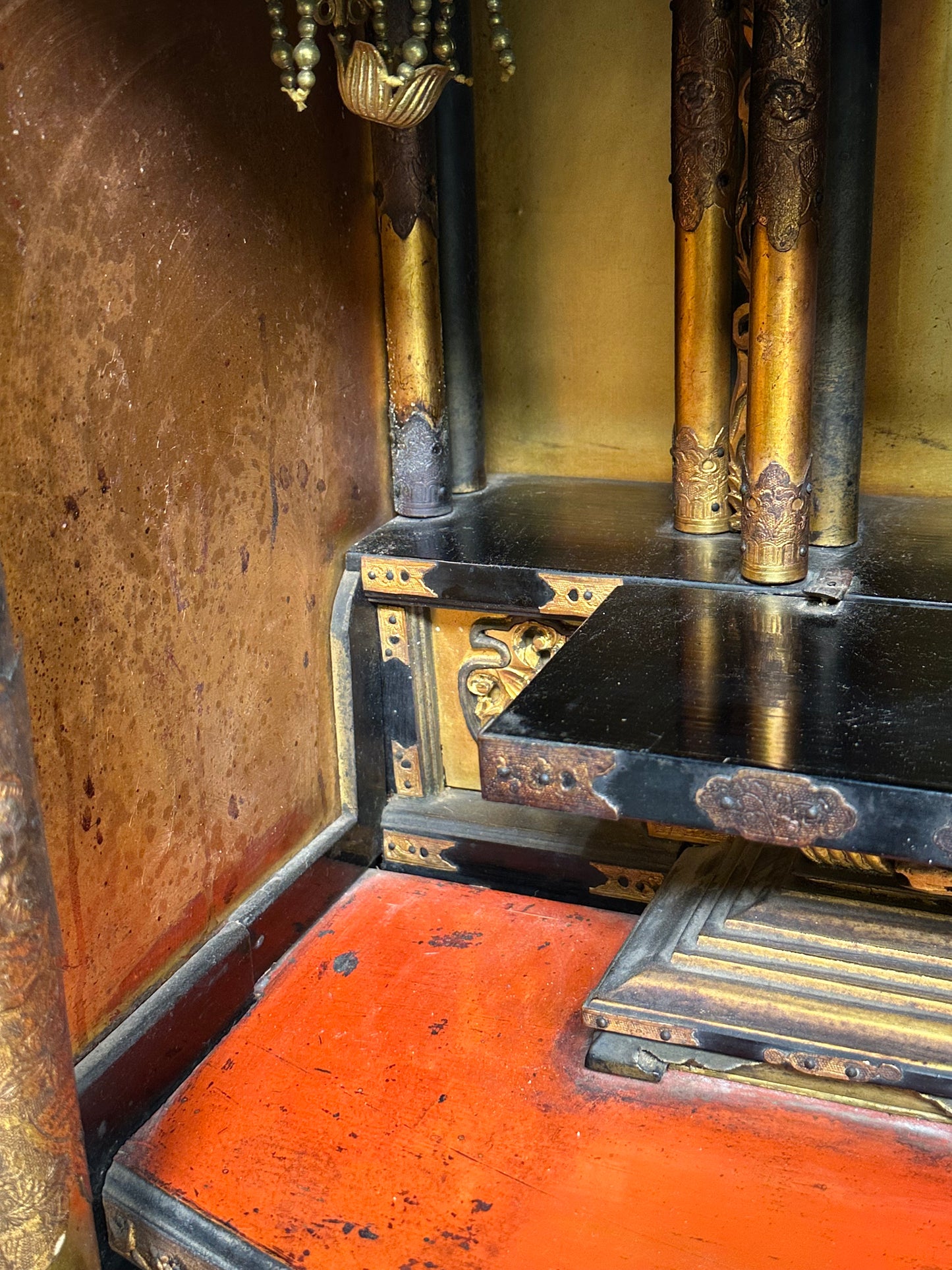 Antique Japanese Meiji Era (late 1800's) Butsudan Family Alter 45”H