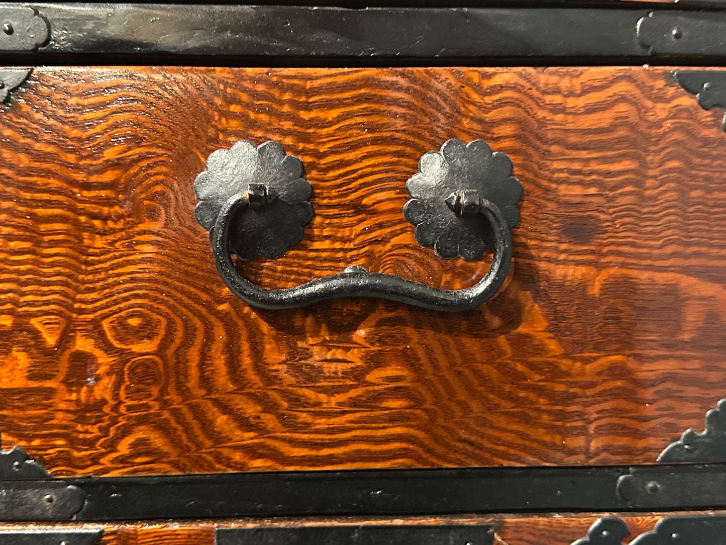 Antique Japanese Sendai Ishodansu Clothing Tansu Keyaki & Sugi Chest 39"H LS#124