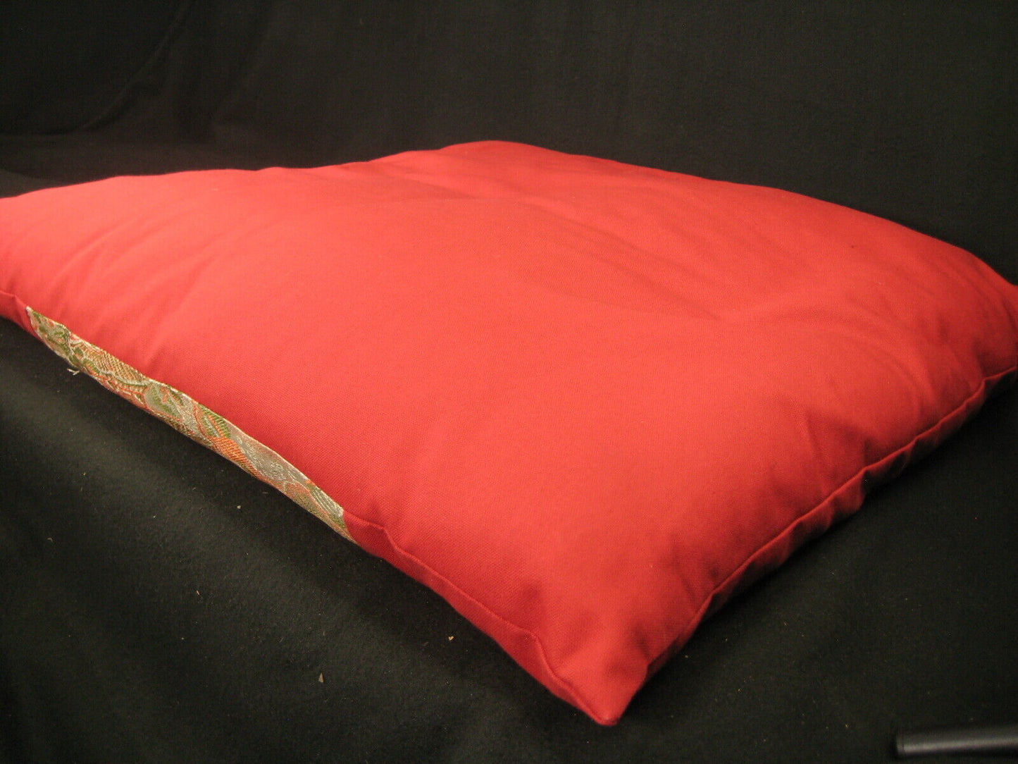 Vintage Japanese Zabuton Large Meditation Cushion Pillow With Obi Inset