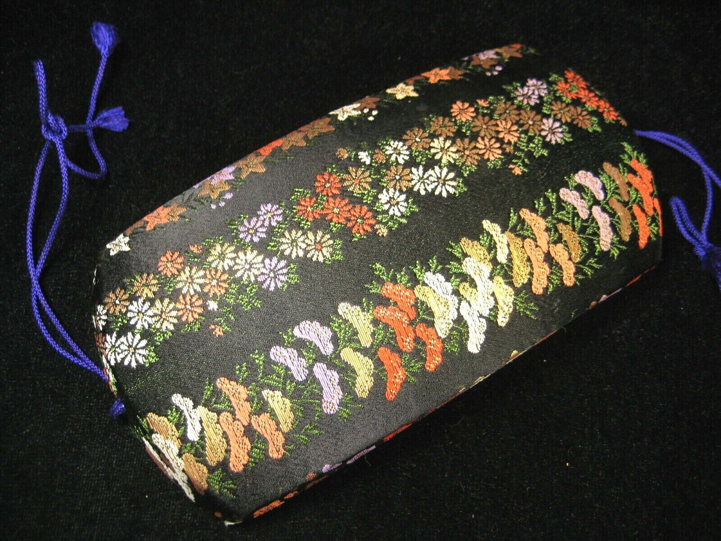 Vintage Japanese Shamisen Doukake Side Cover For Dou (Body) Various Flowers