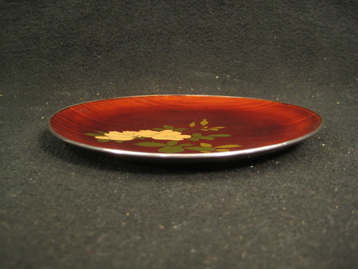 Antique Japanese Set Of 4 Shunkei Nuri Lacquer Kashizara Appetizer Dish Plate
