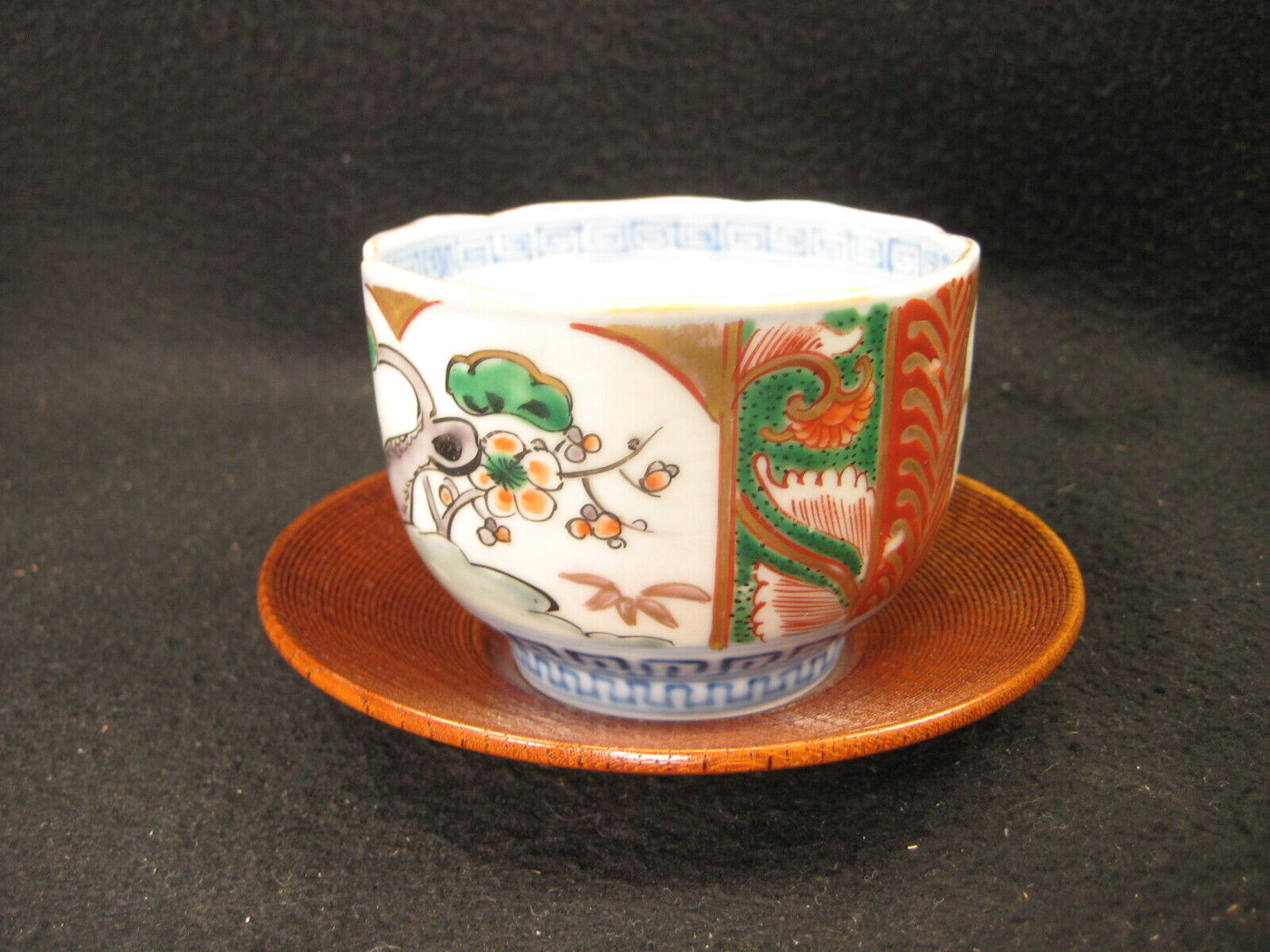 Vintage Japanese Hand Crafted Wooden Chataku Tea Saucer