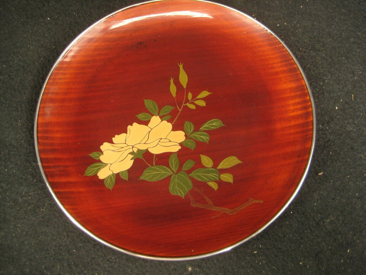 Antique Japanese Set Of 4 Shunkei Nuri Lacquer Kashizara Appetizer Dish Plate