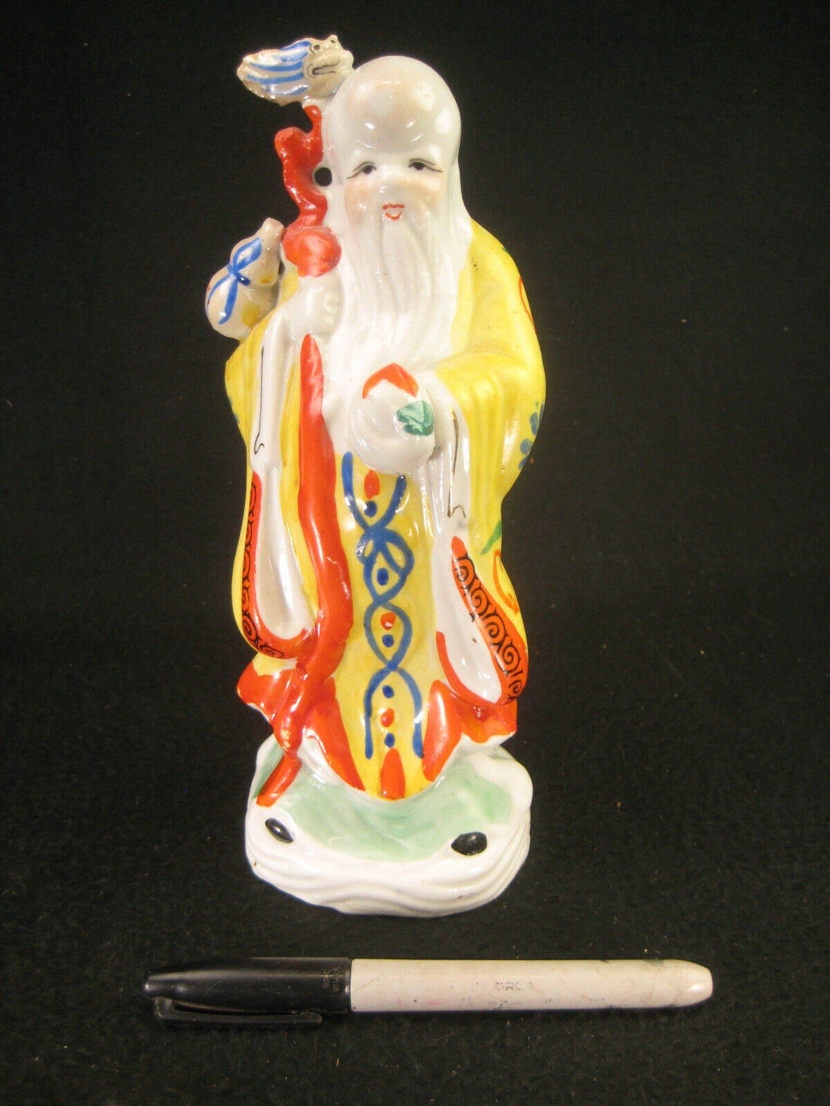 Vintage Chinese newest Sanxing Lu God Of Prosperity Hand Painted Porcelain Figurine