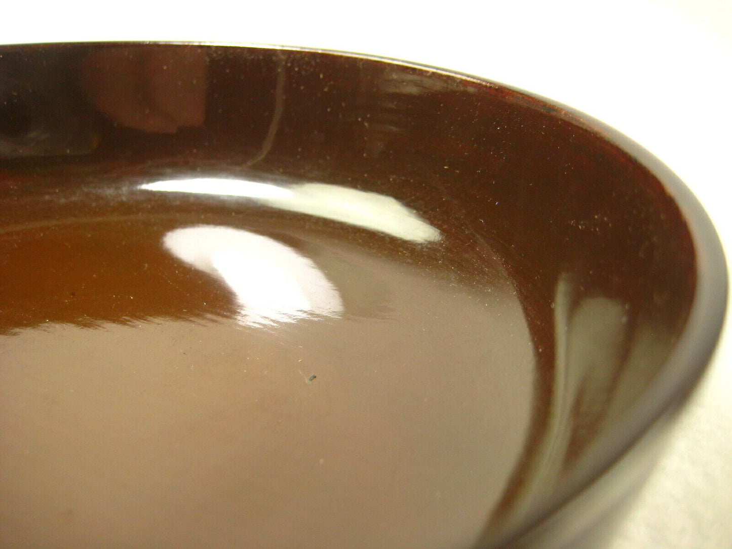 Antique Japanese Meiji Era (C1890) High Sheen Brown Lacquer Bowl Soup/Salad