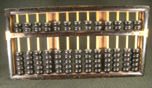 Lotus Flower Brand Chinese Wodden 91 Bead Abacus (C 1960)