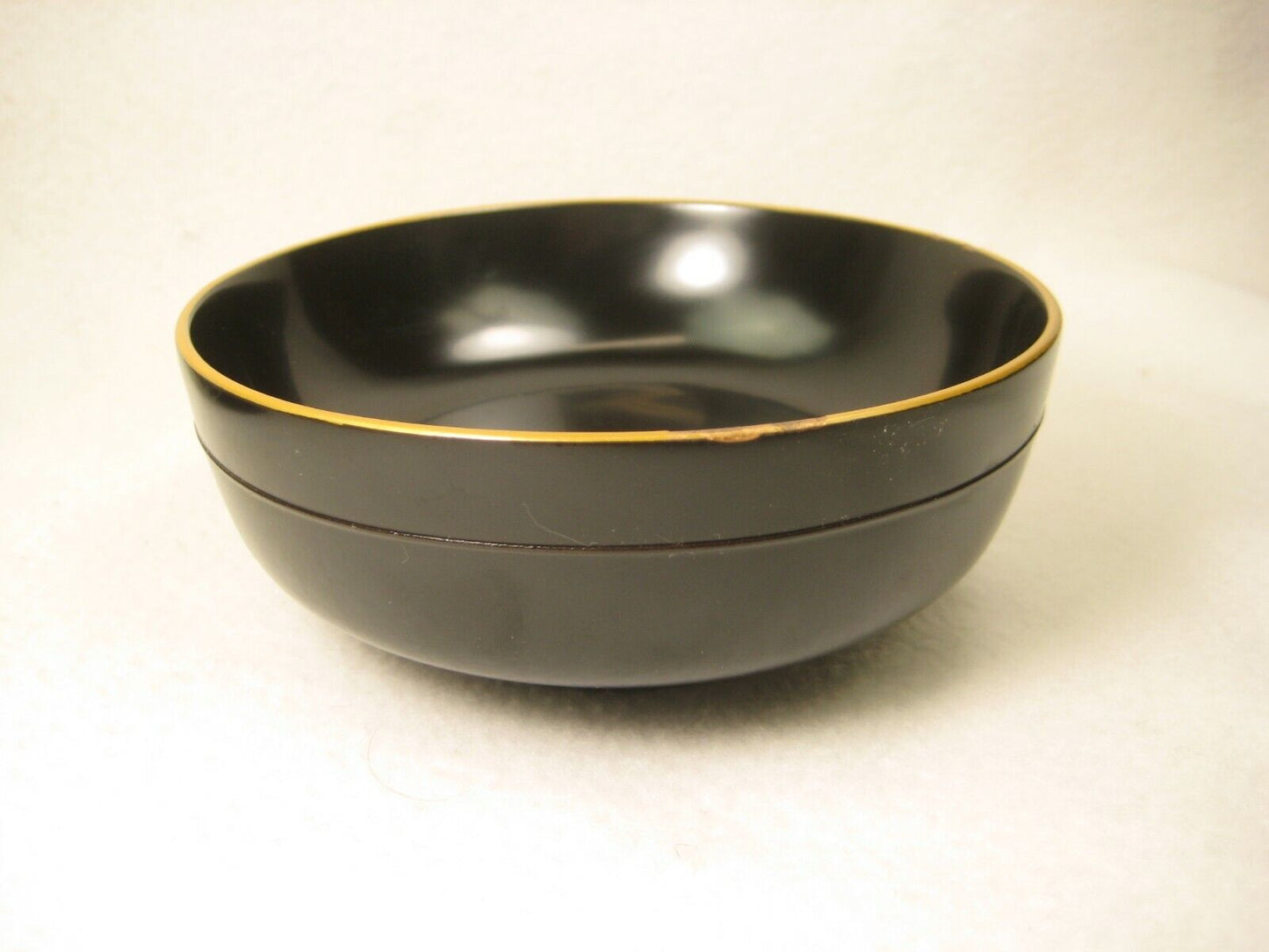 Antique Japanese Meiji Era (C.1890) Lacquer Wooden Lidded Soup / Rice Bowl Makie