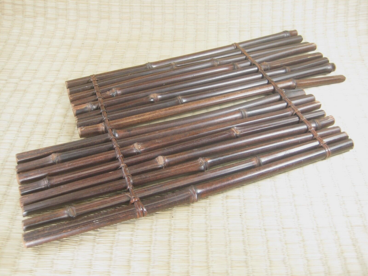 Vintage Japanese Hand Crafted Bamboo Flower Ikebana & Bonsai Stand Kadai