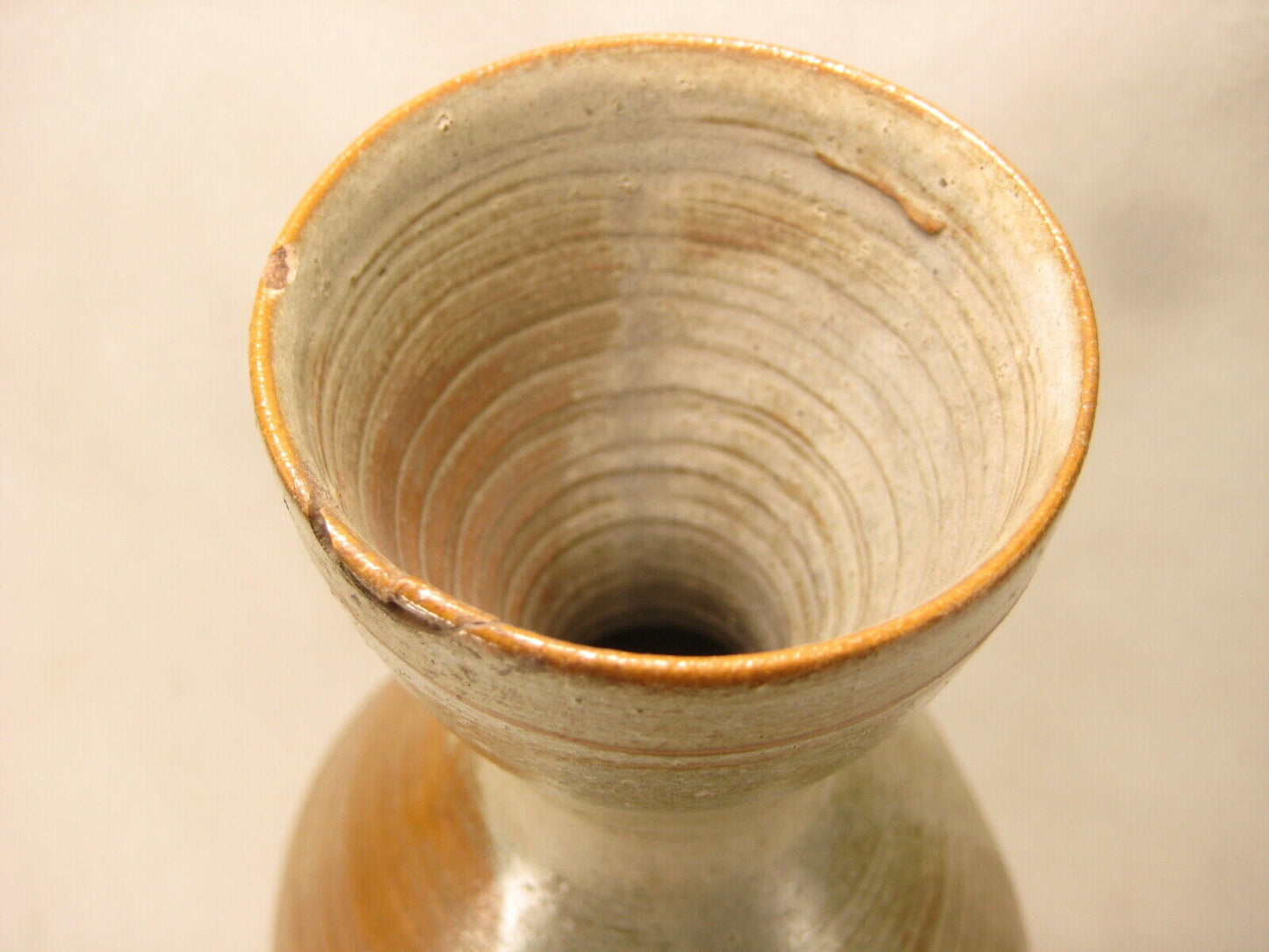 Antique Japanese Signed Hand Thrown  Ikebana Tokkuri Vase