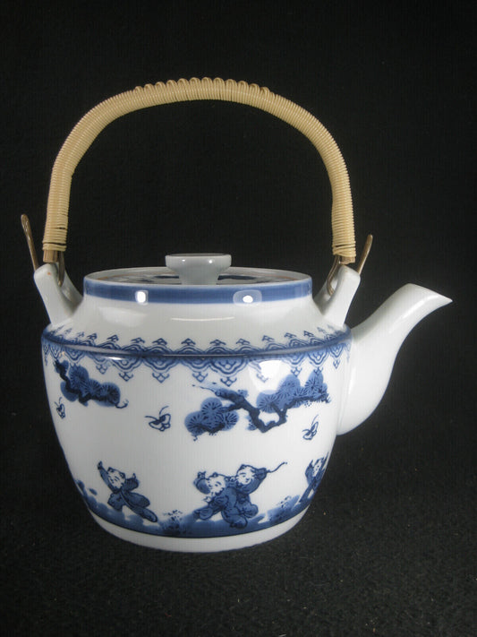 Japanese Printed & Hand Painted Imari Ceramic Tea Pot