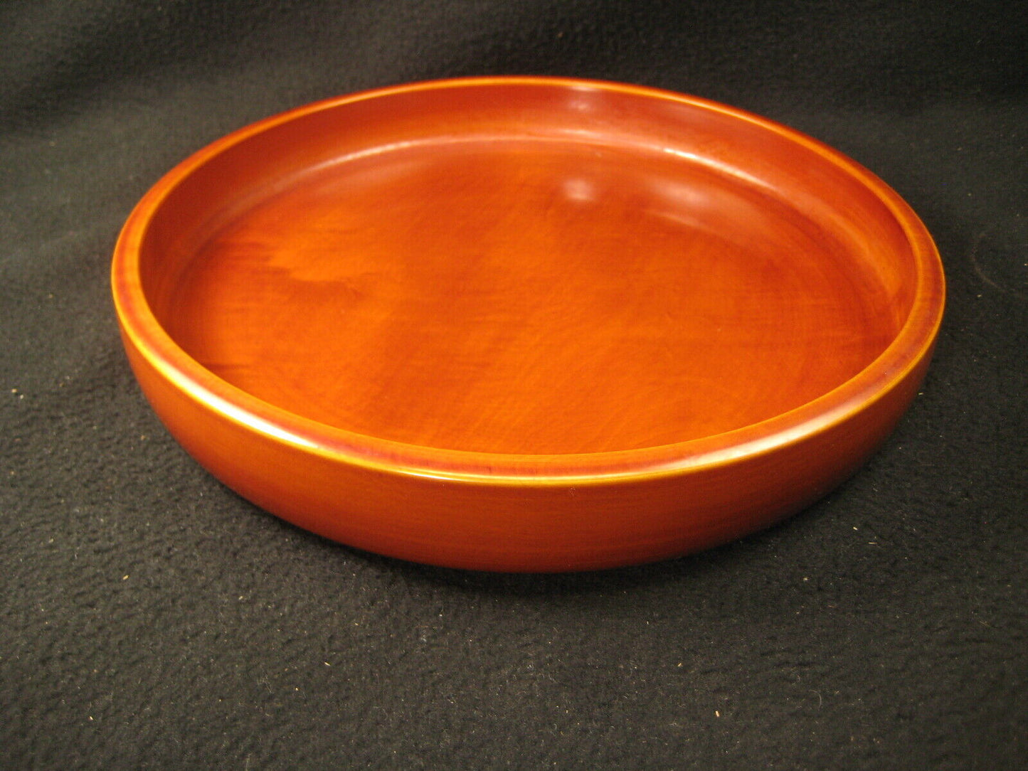 Vintage Japanese Hand Crafted Wood Hida Shunkei Lacquer Kashizara Round Tray