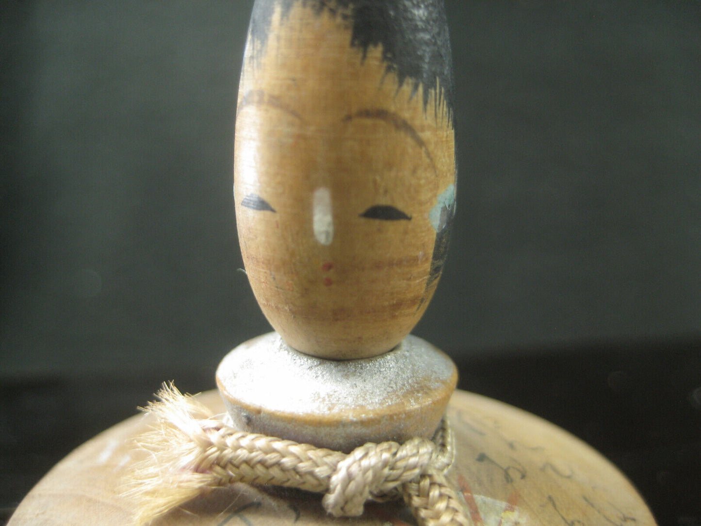 Unique Vintage Japanese Pair Of Kokeshi Small Boble Head Top Shaped 2"