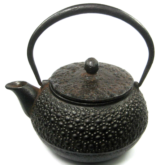 Antique (C.1930) Japanese Mini Iron Tea Kettle Tetsubin Enamel Lined Interior