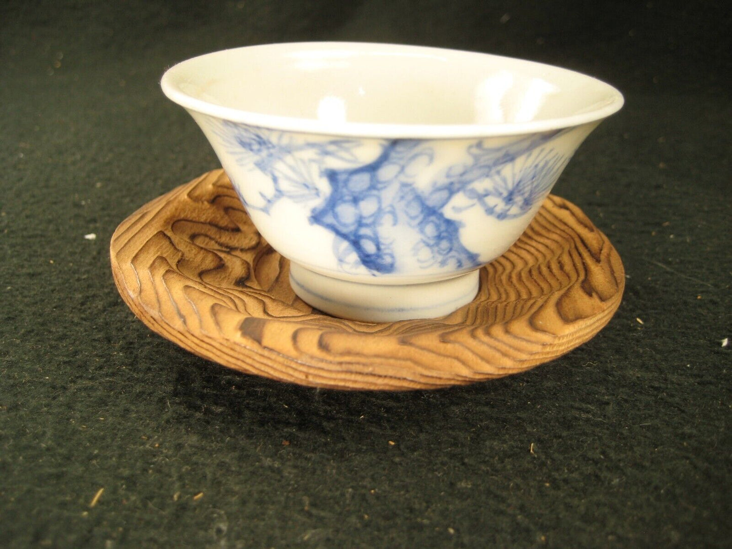 Set Of 5 Vintage Japanese Hand Crafted Cedar Wooden Chataku Tea Saucer