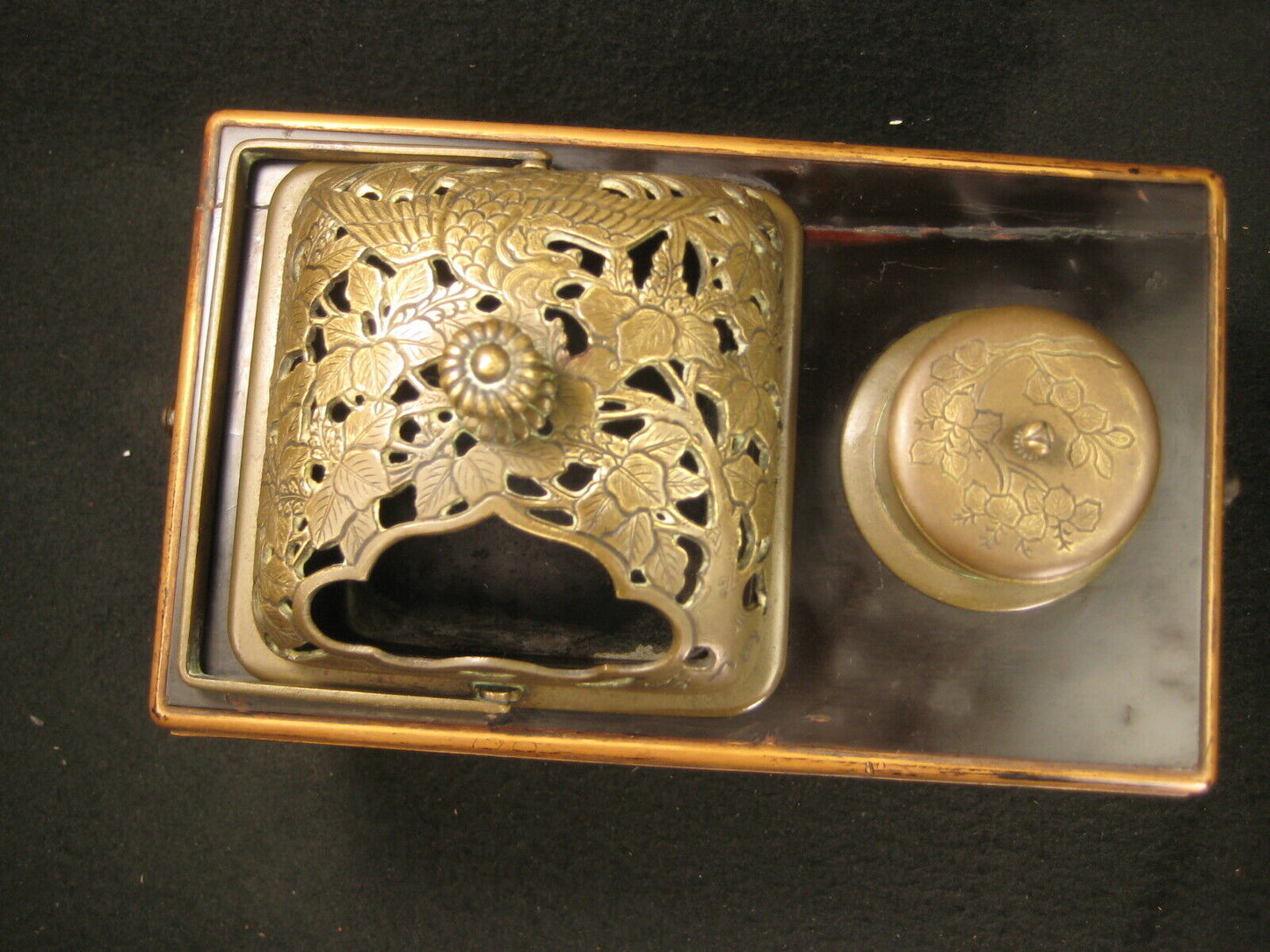 Antique Japanese C.1820 Edo Era Tabakobon  3 Drawer  Teaburi Smokers Tansu