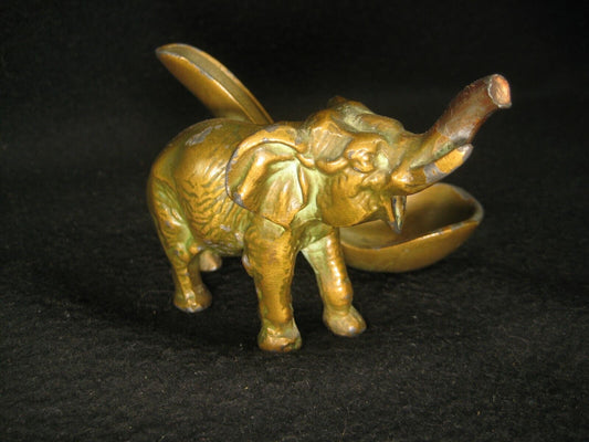 Vintage (C. 1920) Japanese Bronze Elephant Pipe Holder