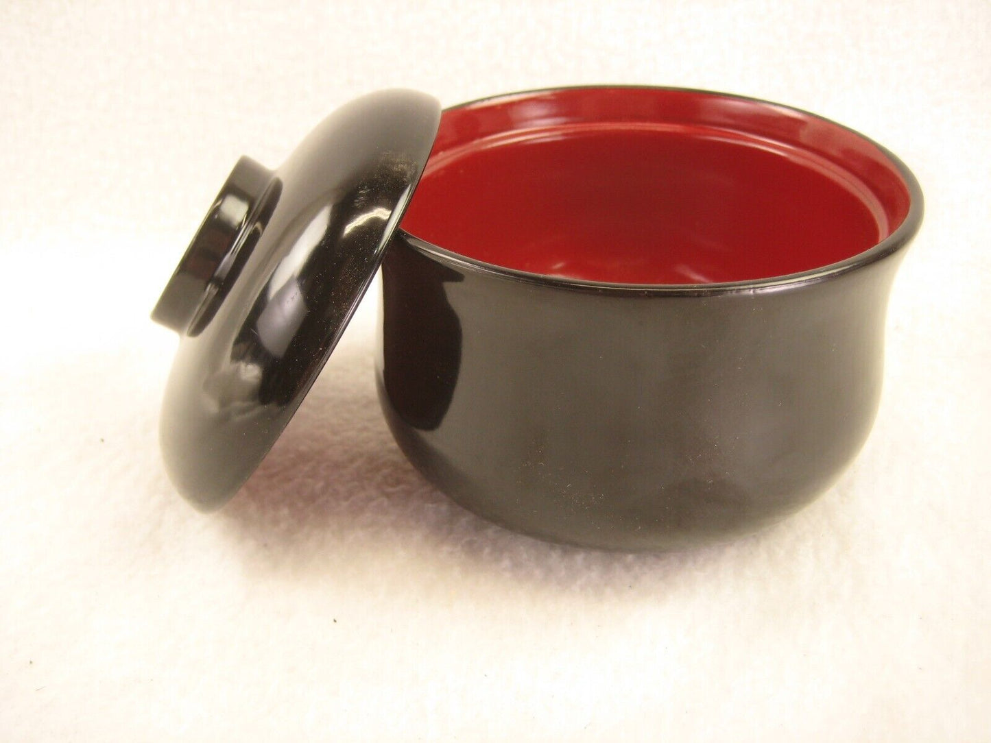 Antique Japanese Meiji Era (C.1910) Lacquer Wooden Lidded Soup / Rice Bowl Makie