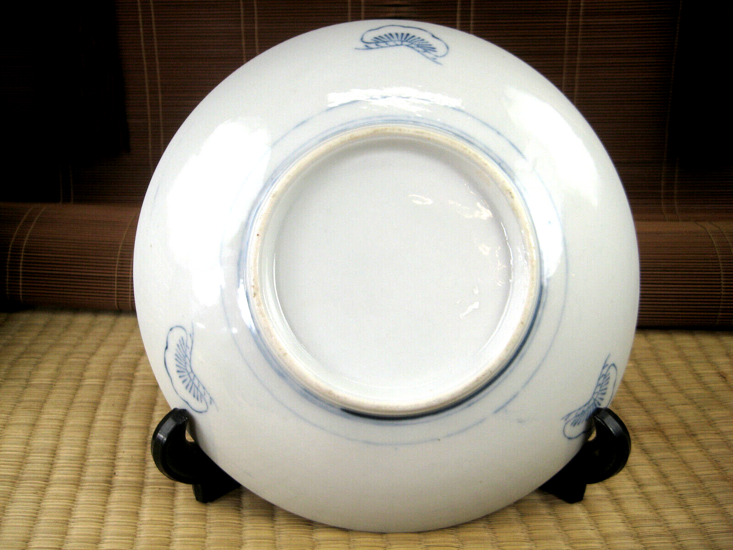 Vintage Japanese Traditional Ceramic Blue & White Chinese 8.25" Dinner Plate