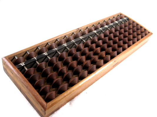 Antique Japanese Abacus 90 Wooden Bead 14 Decimal Large Soroban 13"