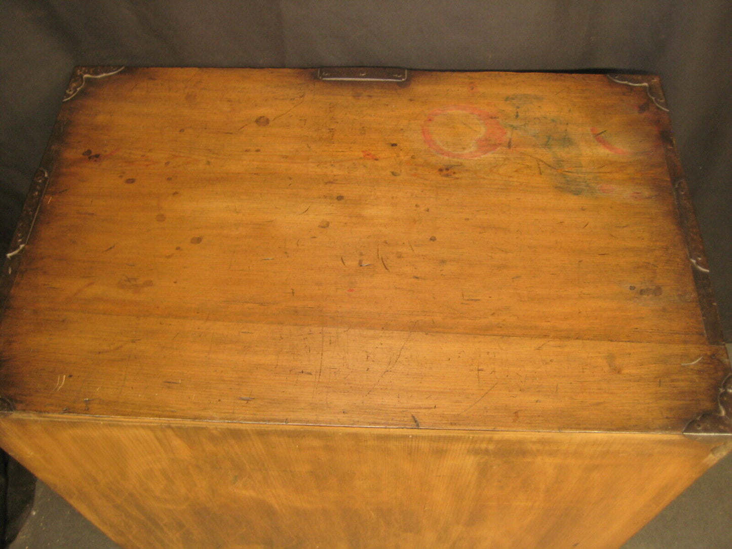 Antique Japanese Chobadansu c.1840 Edo Era Document Tansu Chest Sugi Wood