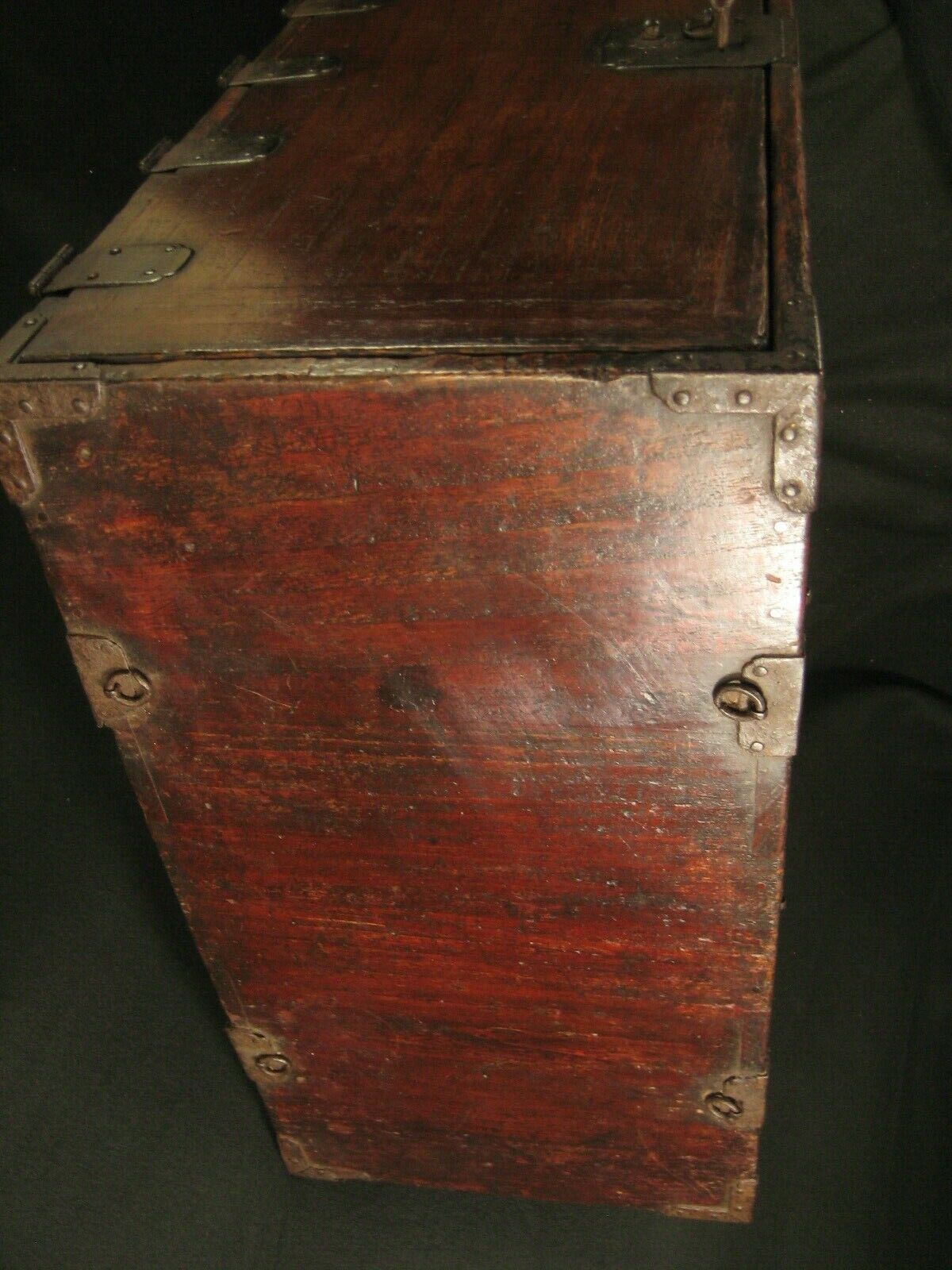 Antique Japanese Edo Era (C1780) 4 Drawer Gyosho Bako Peddlers  Tansu Chest