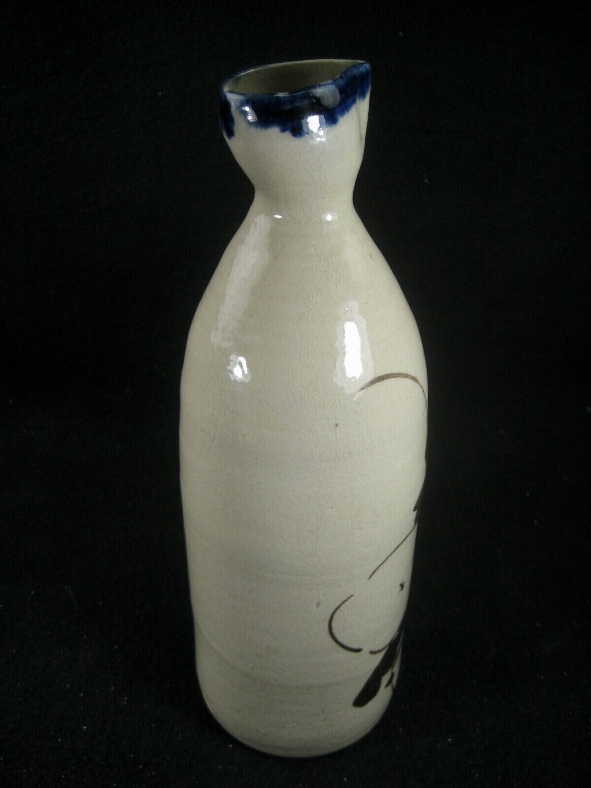Antique Japanese Late Meiji Era (C.1900) Ceramic Tokkuri Sake Bottle / Vase
