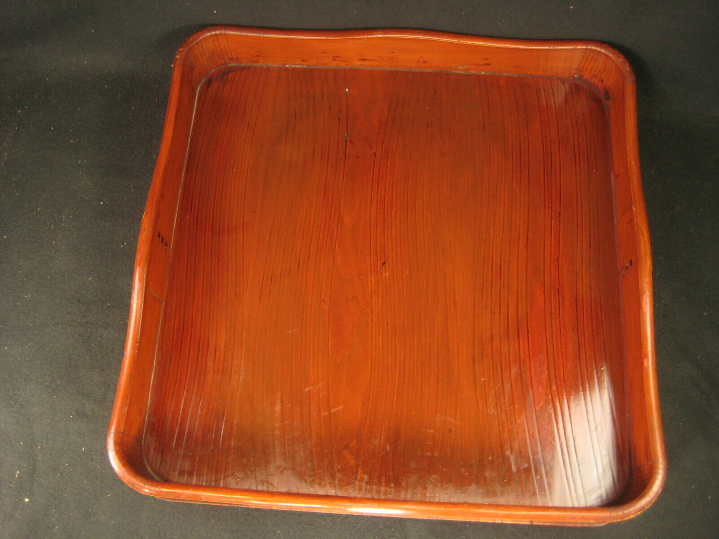 Antique Meiji Era C1890 Japanese Wood & Lacquer Obon Ozen Large Serving Tray