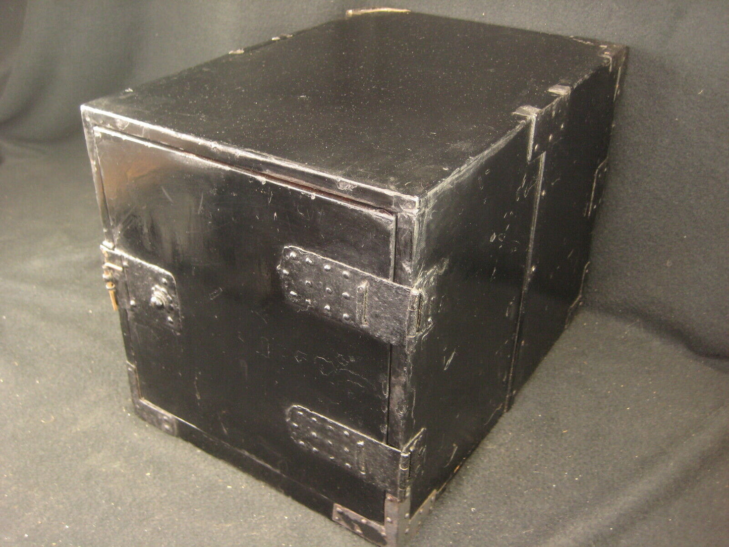 Antique Japanese Edo Era (C.1750) Black Lacquer Double Ended Tansu Chest